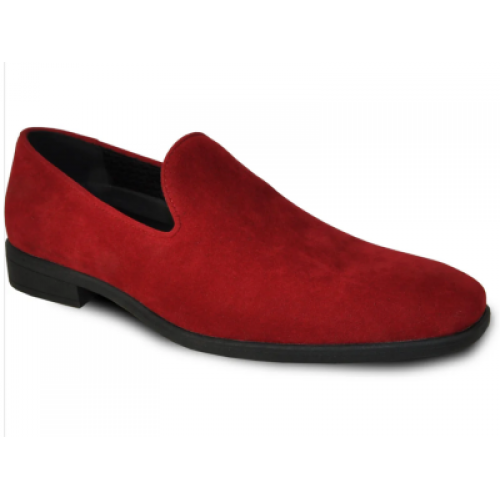 VANGELO Men Dress Shoe KING-5 Loafer Formal Tuxedo for Prom & Wedding Red - Wide Width Available - Ortholite Insole